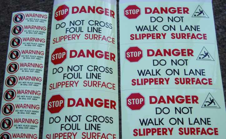 Photo - Saftey stickers various types - glow in the dark